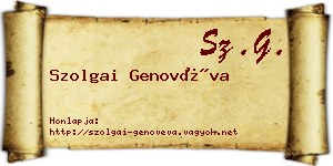 Szolgai Genovéva névjegykártya